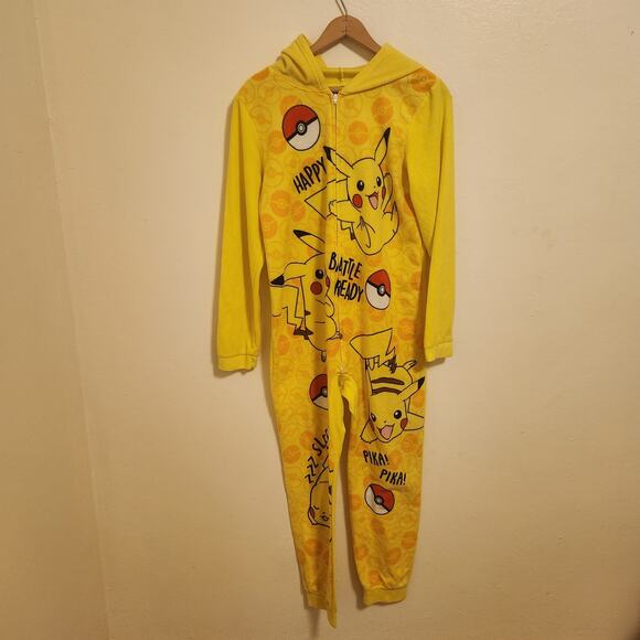 Adult Pokemon  Pajama's Hooded with Ears Size 14/16 - Picture 1 of 4